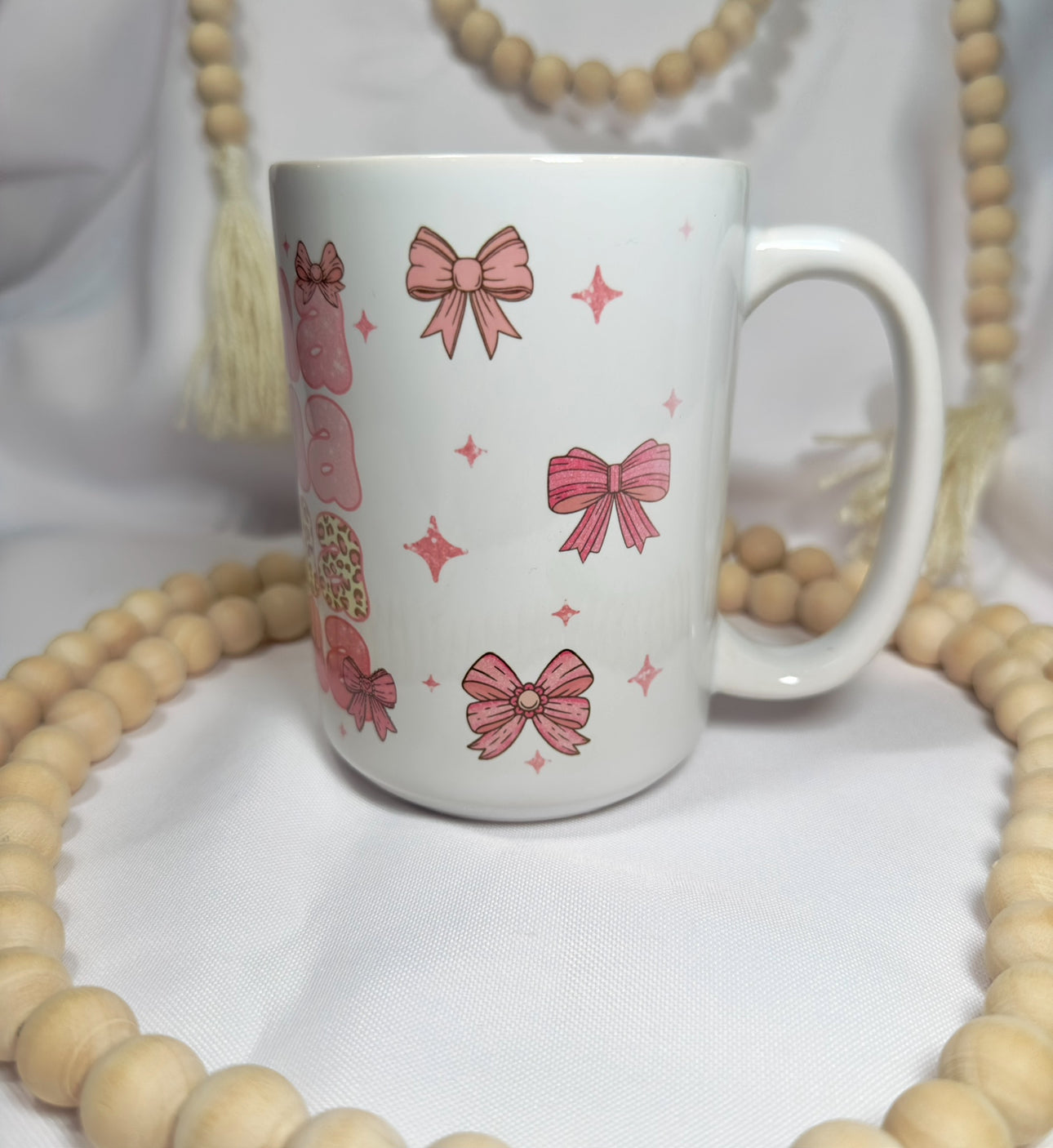 MAMA Pink Bow 15oz Mug