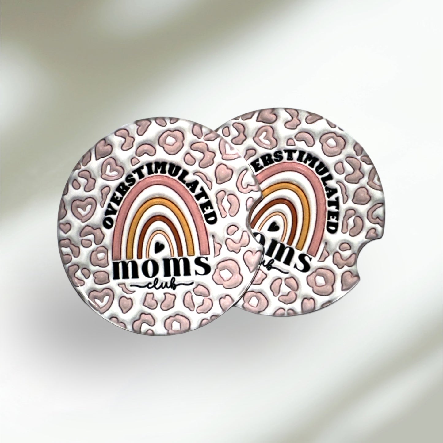 Overstimulated Moms Car Coasters - 2 Pack