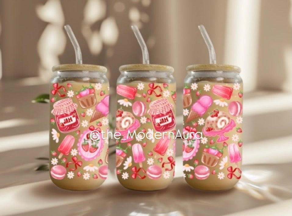 Strawberry Jam Glass Cup