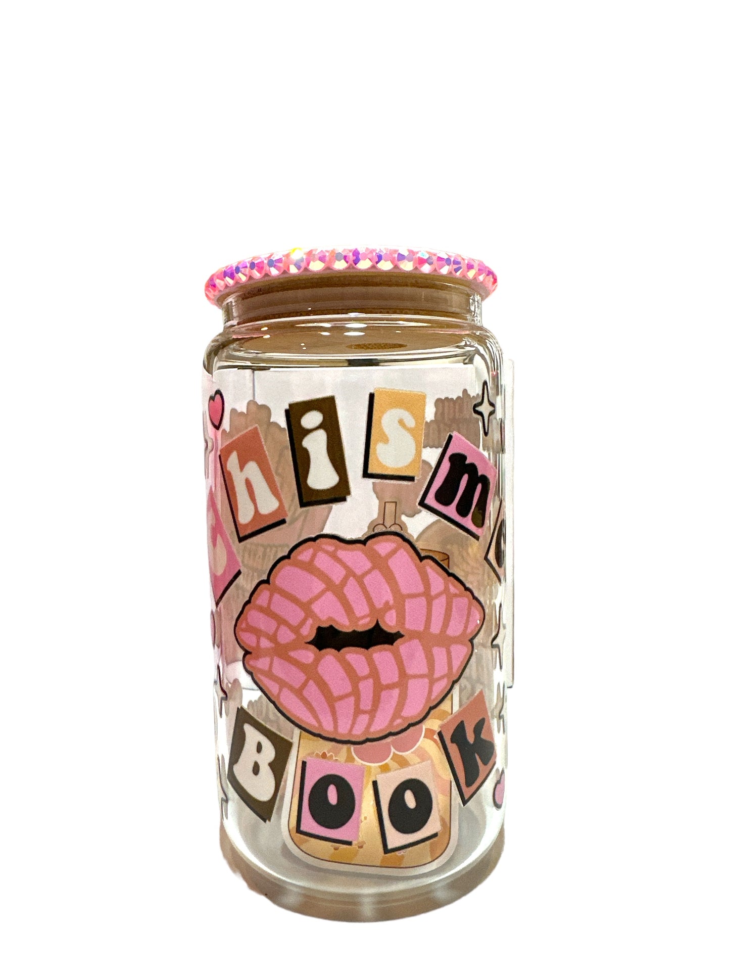 Chisme Book Glass Cup 16oz