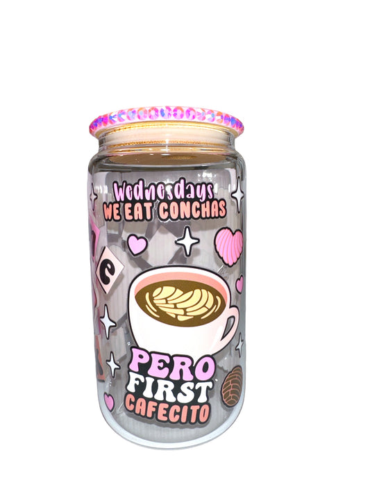Chisme Book Glass Cup 16oz